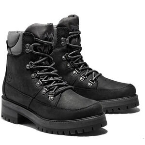 Timberland Courmayeur Valley Waterproof Leather Fabric Hiker Black Nubuck Sz 8.5